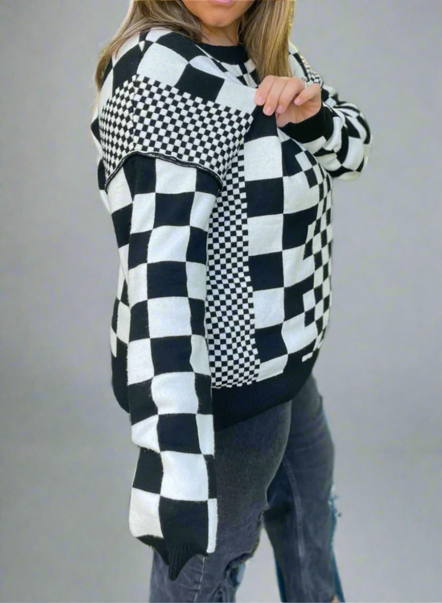 454 Checkered sweater