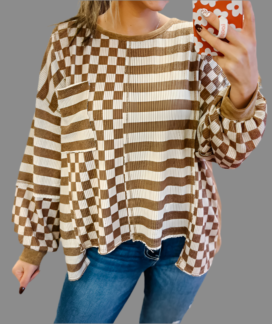 403 mixed pattern top