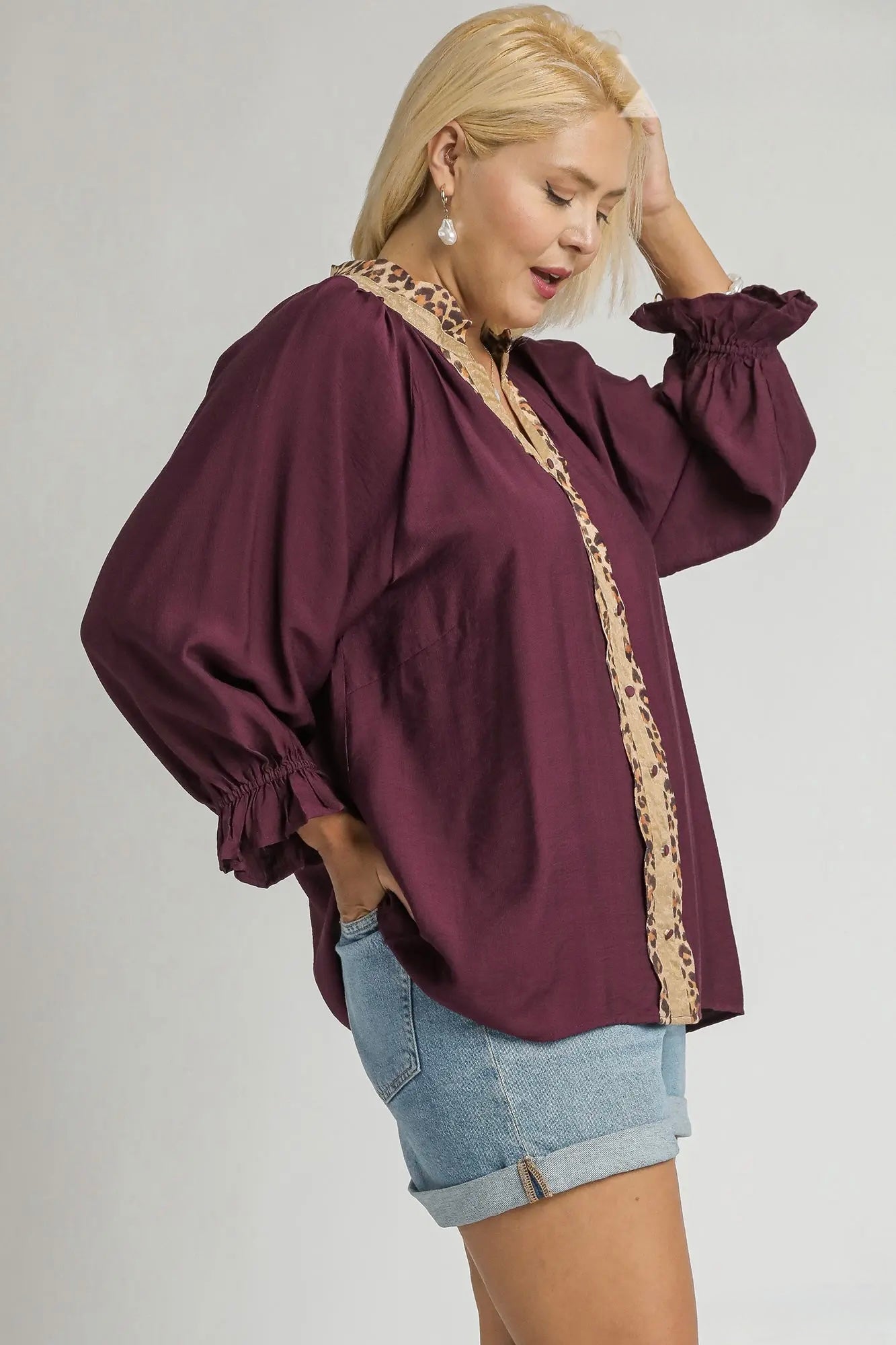 733 Button Front Blouse
