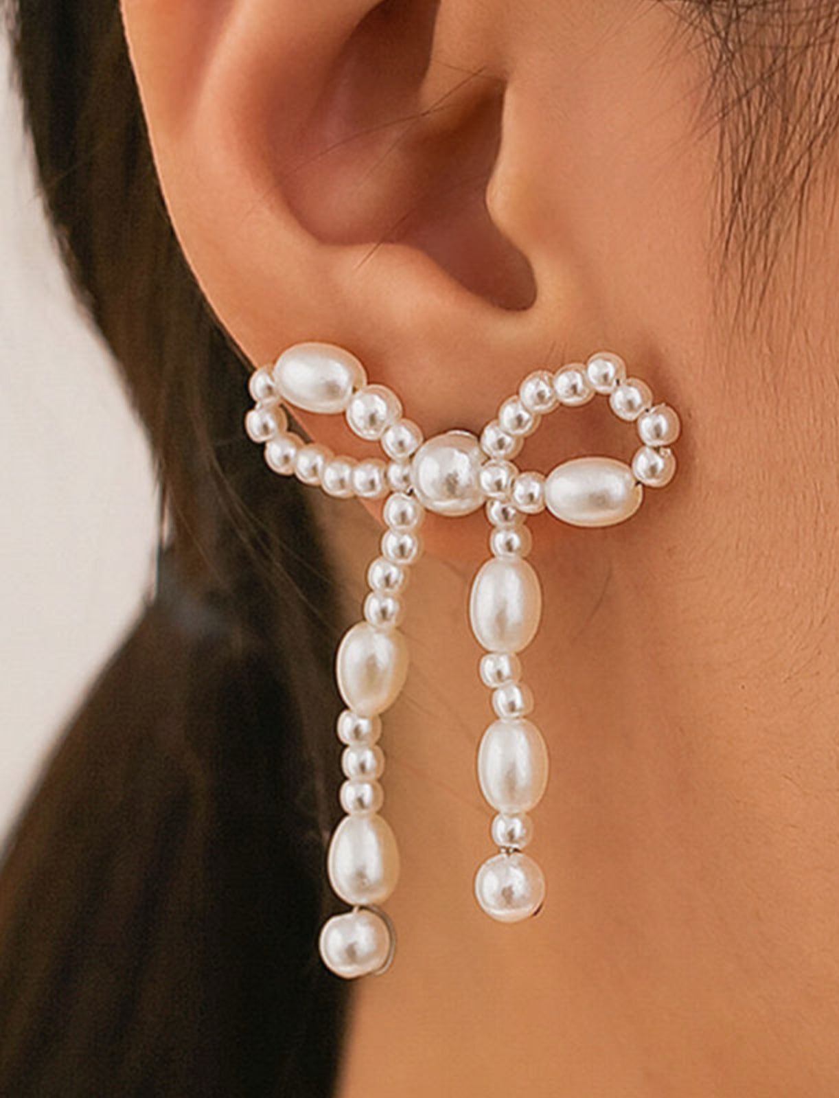 Pearl Bow earrings