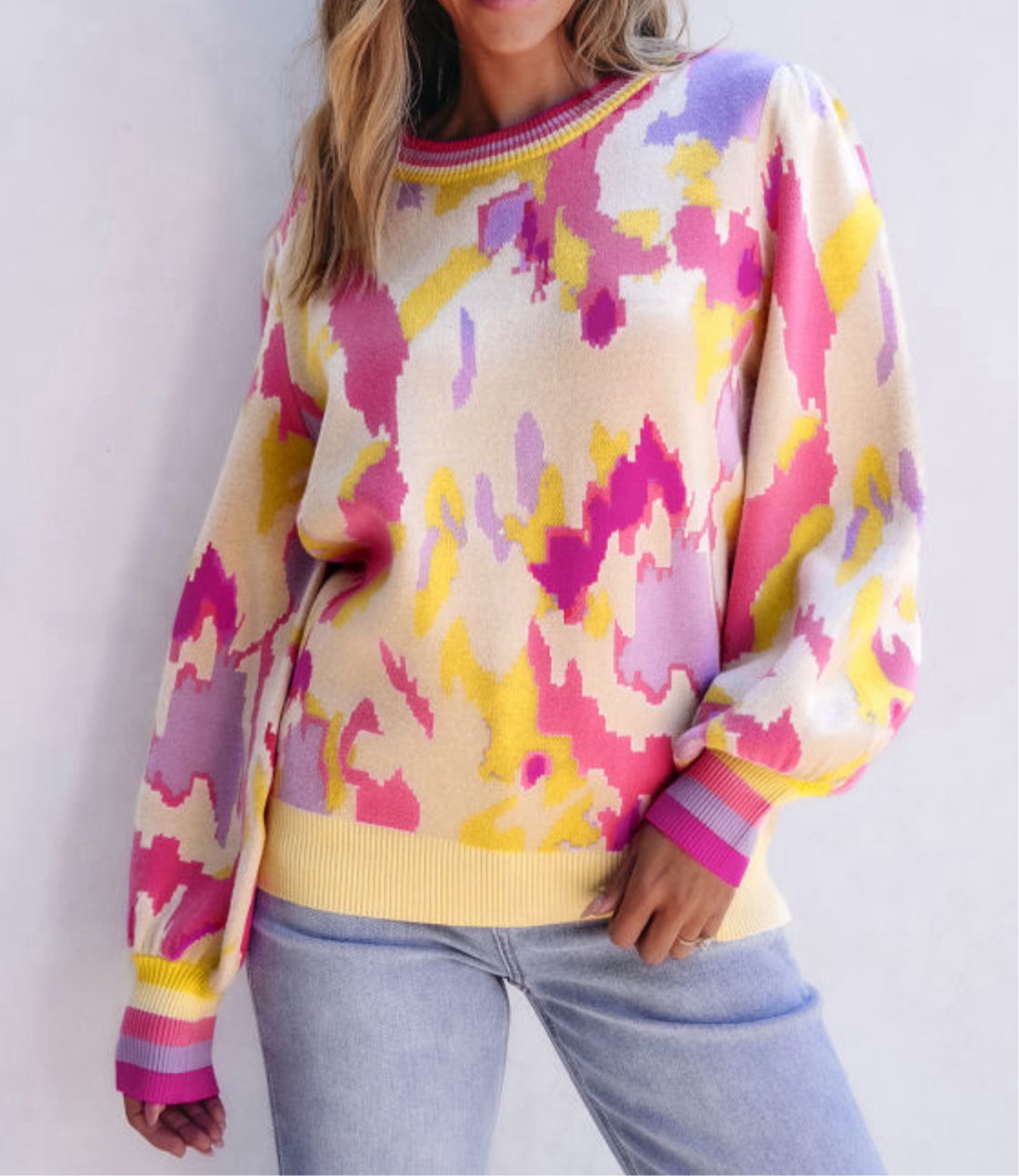 394 Balloon sleeve sweater