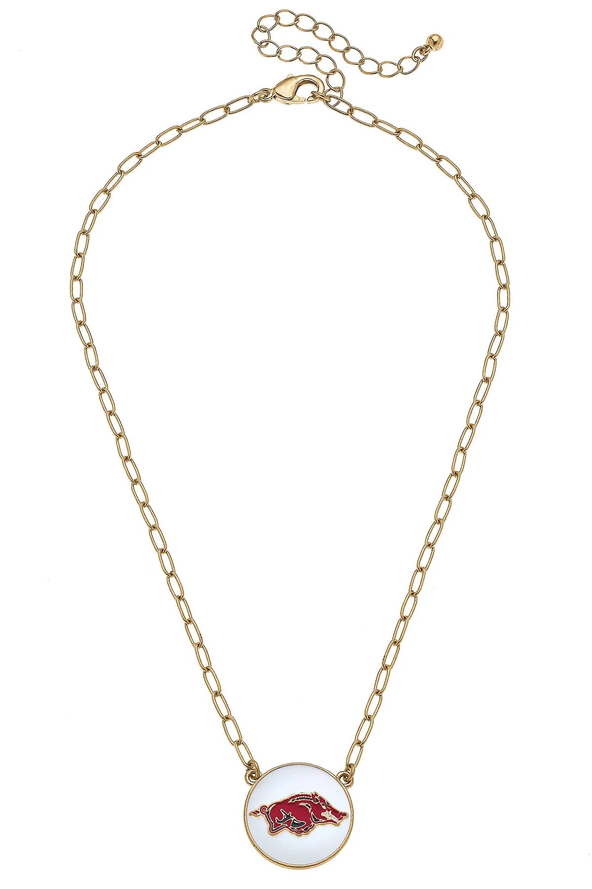 RJ Arkansas Razorbacks Enamel Disc Pendant Necklace