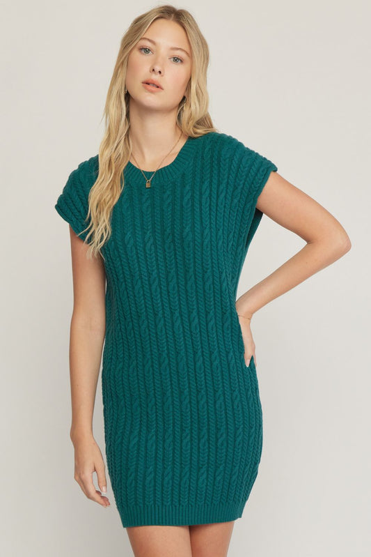 344 green sweater dress