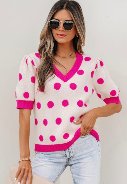 92 Polka Dot knit top