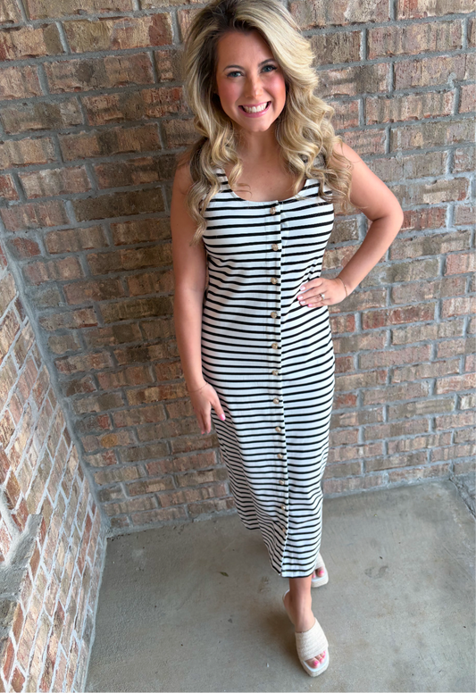 503 Stripe midi dress