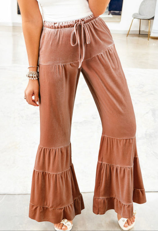 753 Drawstring flare ruffle