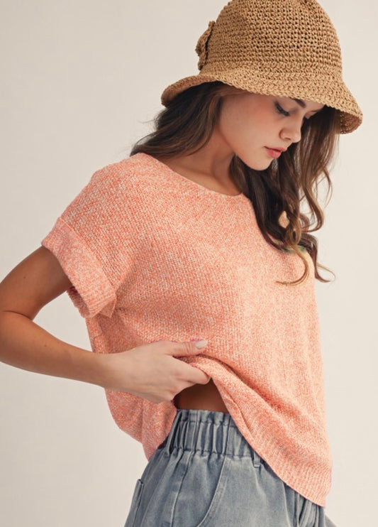39 Coral knit top