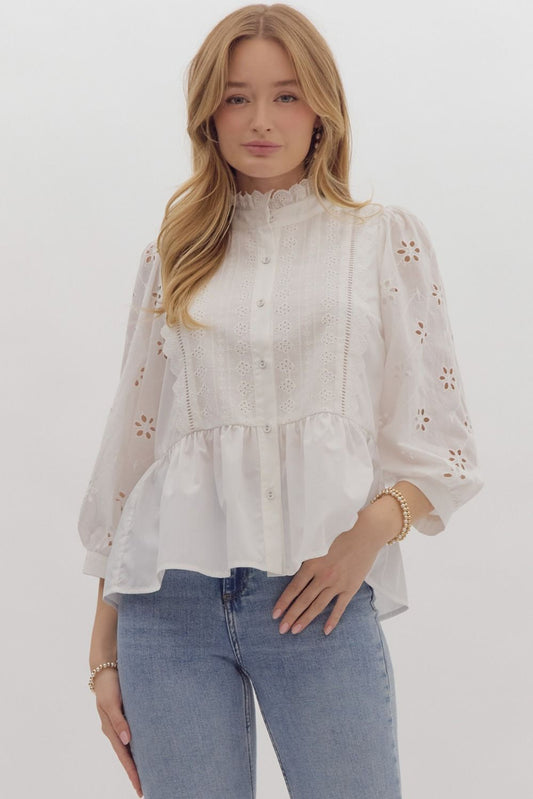 387 Eyelet top