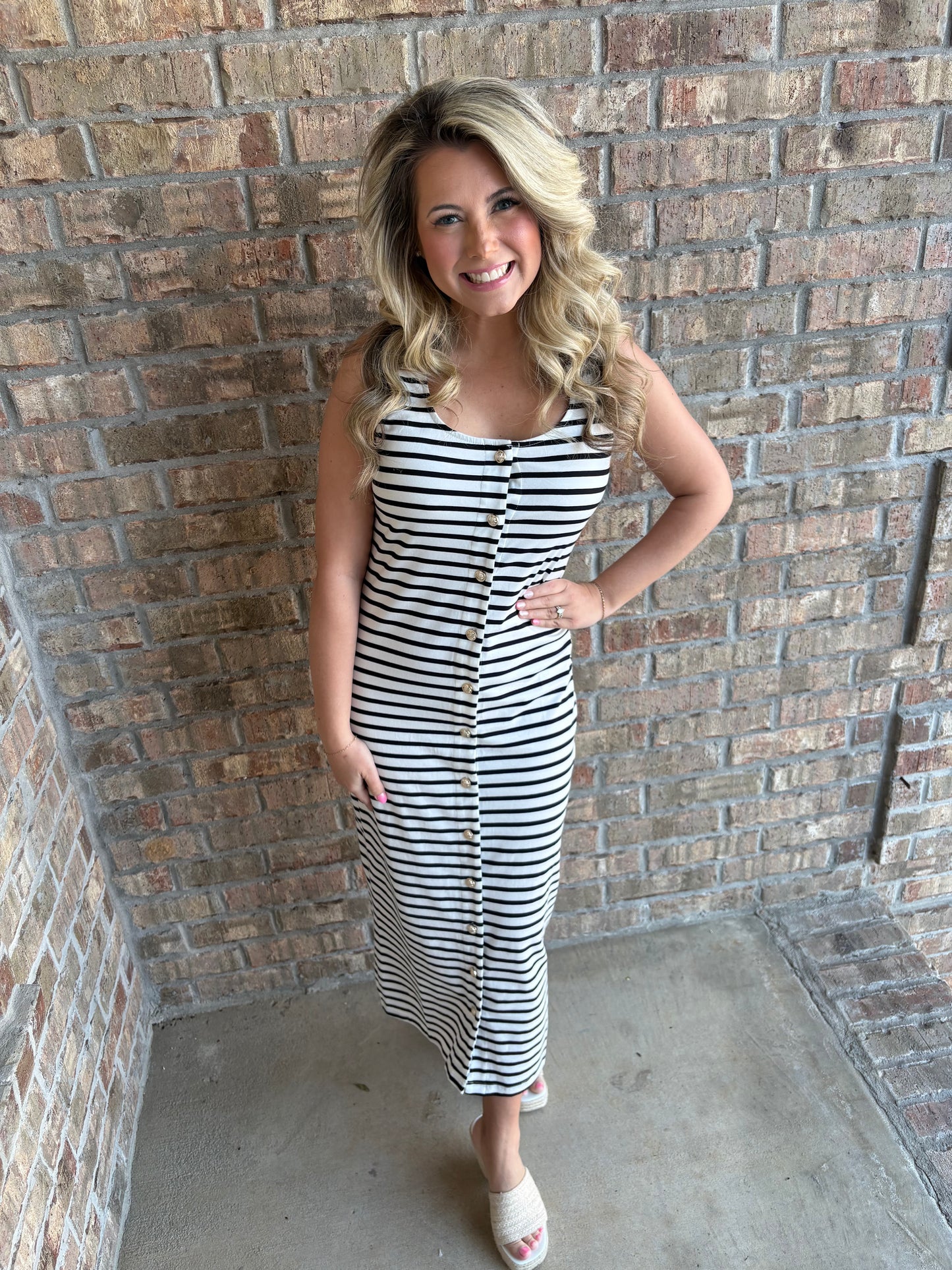 503 Stripe midi dress