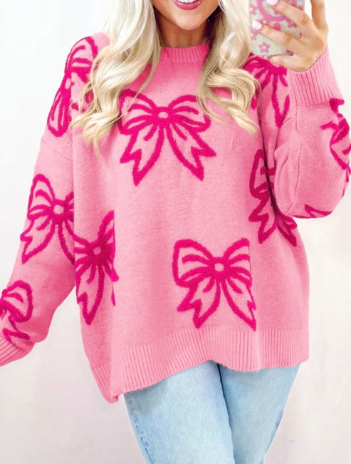 479 Pink Bow sweater