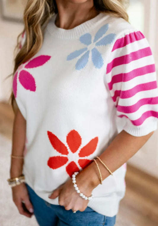 485 Floral sweater