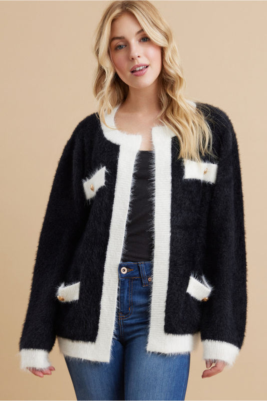 353 Fuzzy cardigan