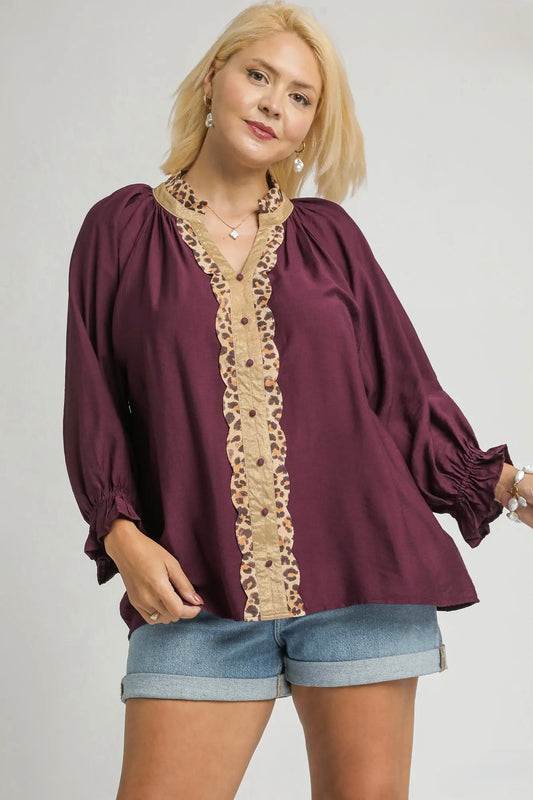 733 Button Front Blouse