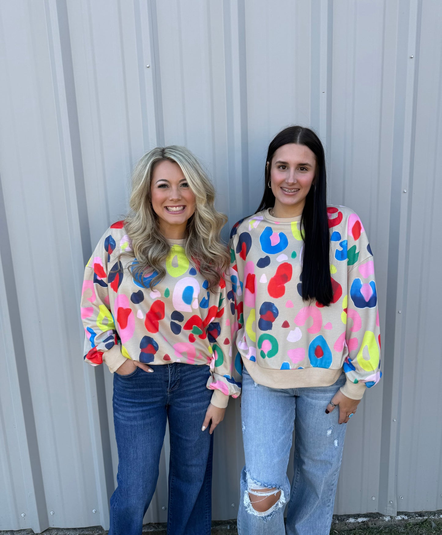 446 Multicolor Leopard  Sweatshirt