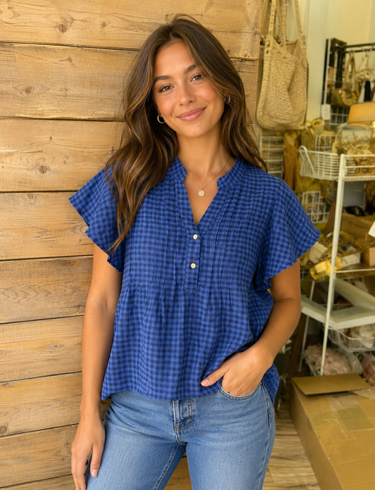 77 Gingham Top