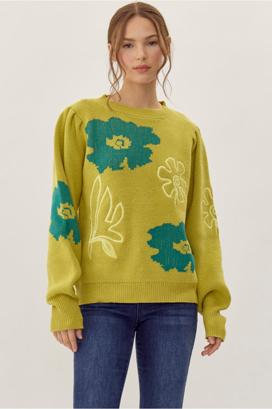 466 flower print sweater