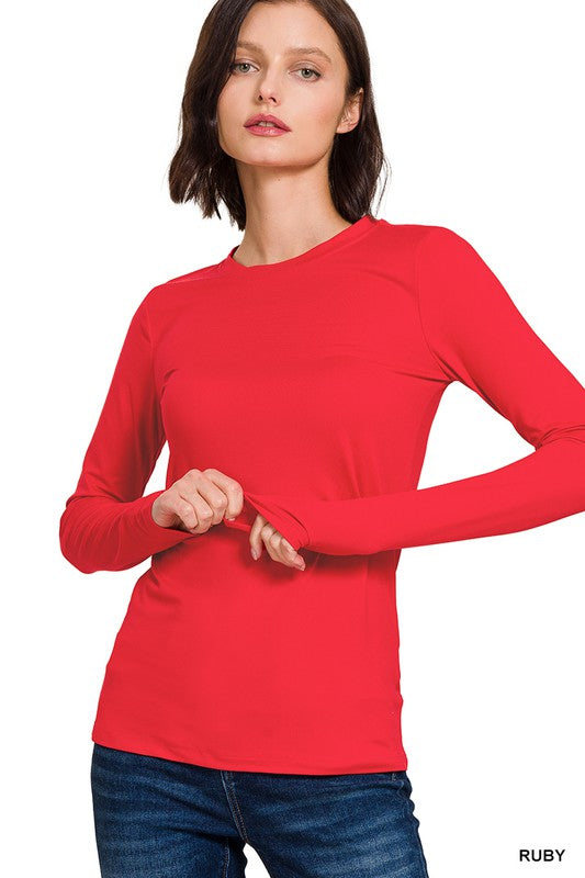 349 Brushed micro fiber long sleeve