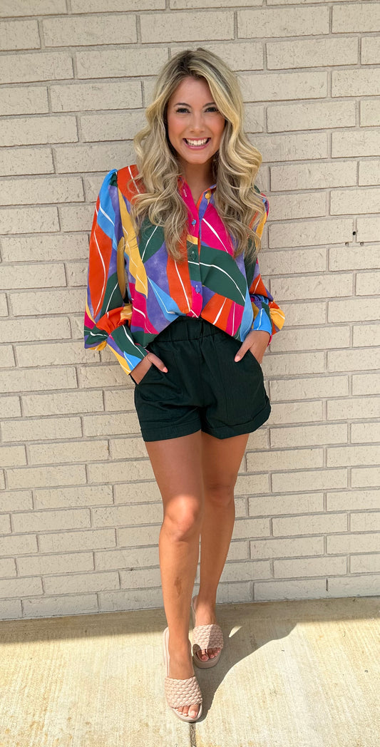 711 Multicolor swirl blouse