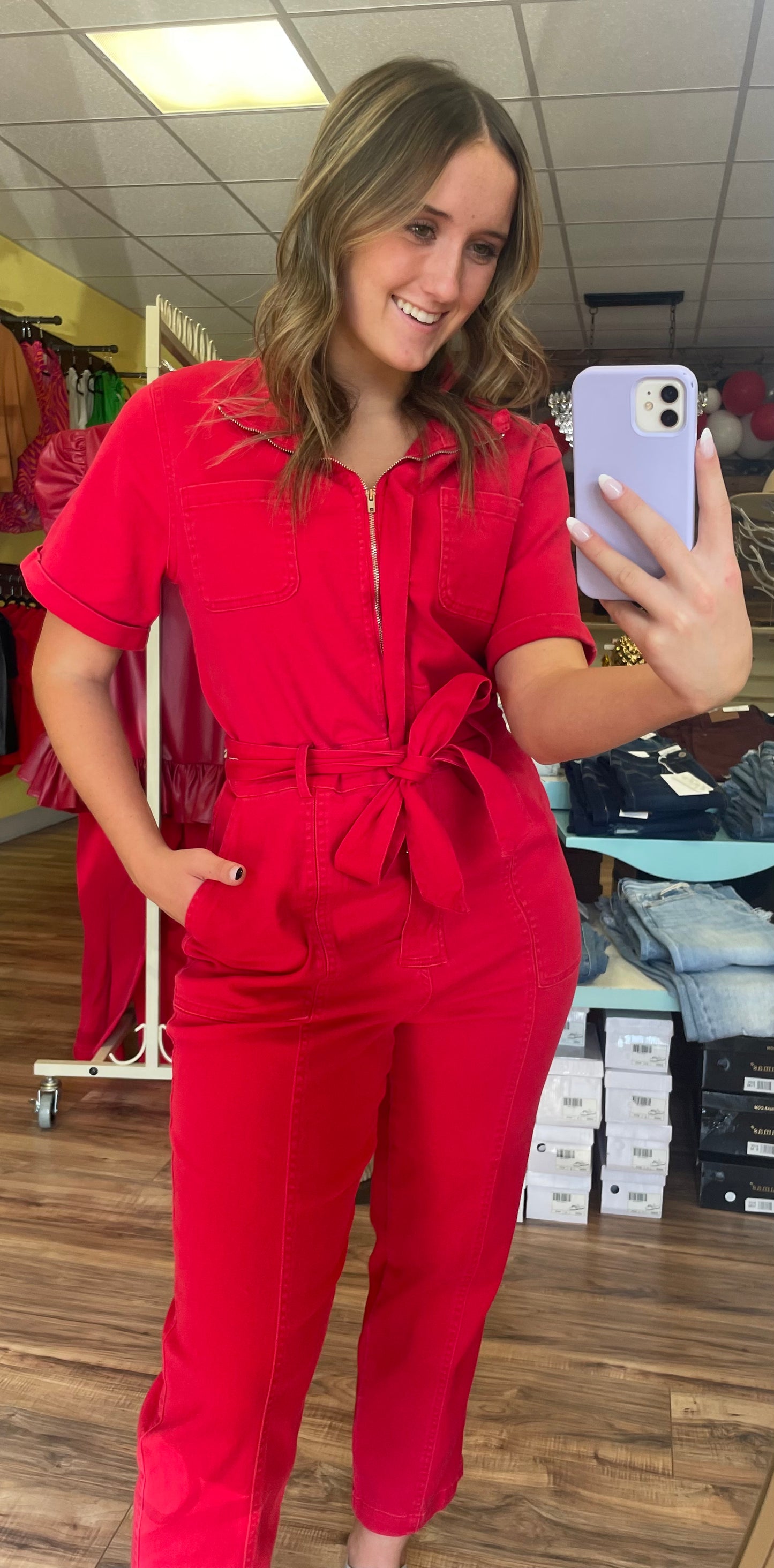 34 Red jumpsuit