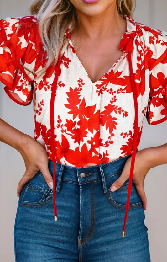 564 Red blouse