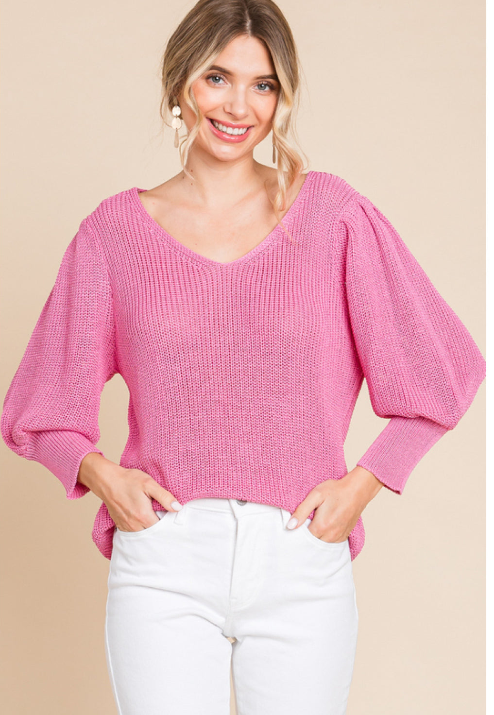 175 V-neck knit sweater