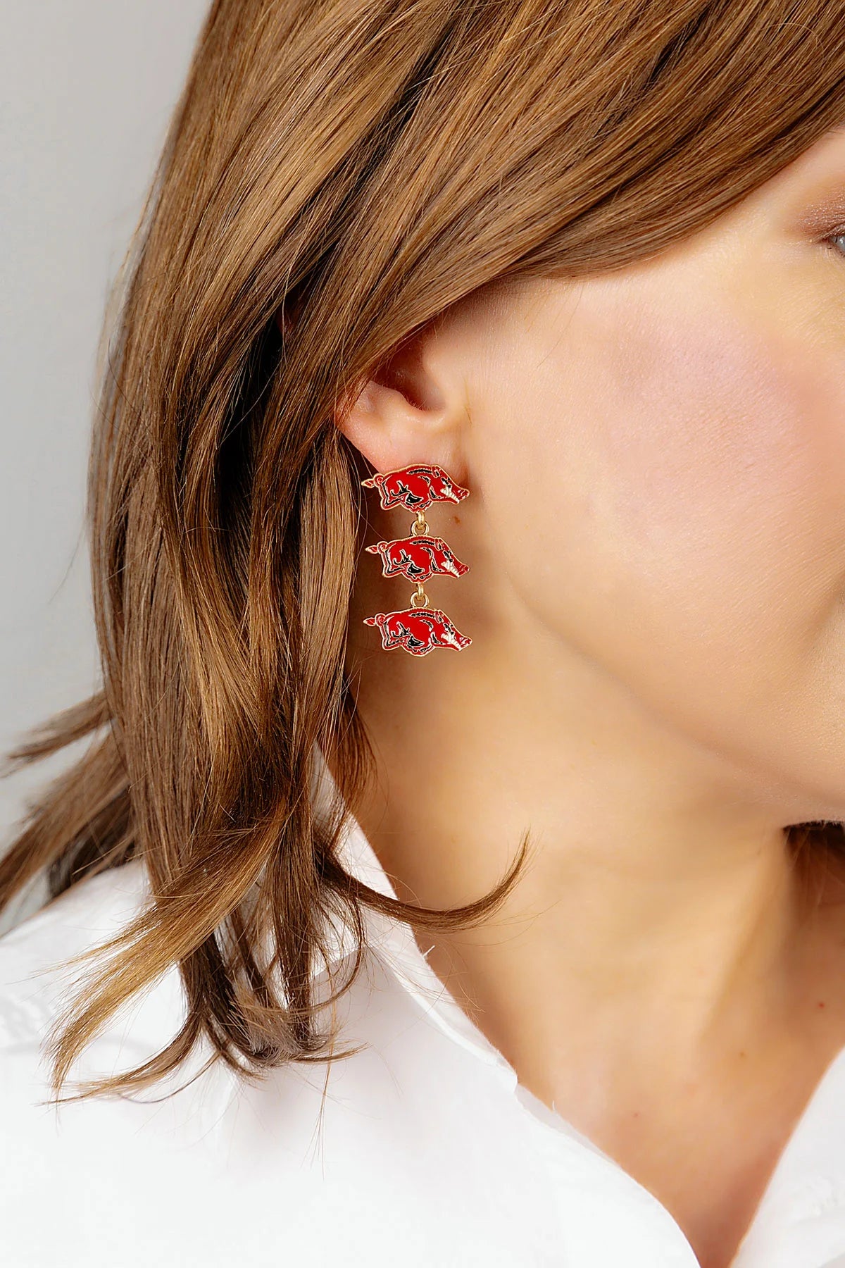 RJ Triple drop Razorback earrings