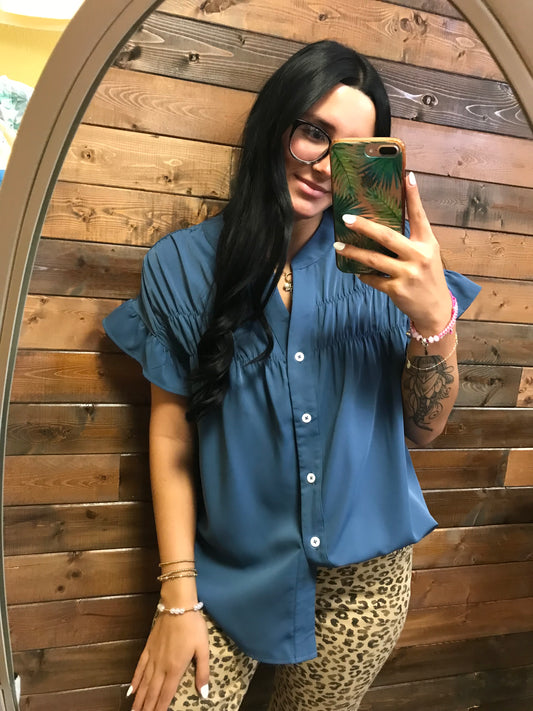 552 ruffle ruched top