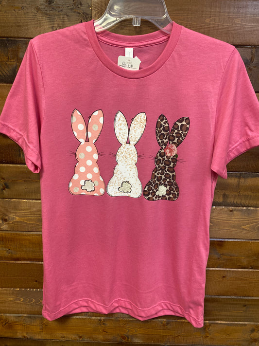 Easter bunny trio tee